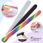 Nail File and Buffer- 3pcs Double Sided Nail File, Rectangular Nail Buffer, Buffer Block Sponge Polished, Nail Brush, Come with Cuticle Nipper and Pusher, Perfect Manicure Tool Kit for Shiny Nail - Image 6